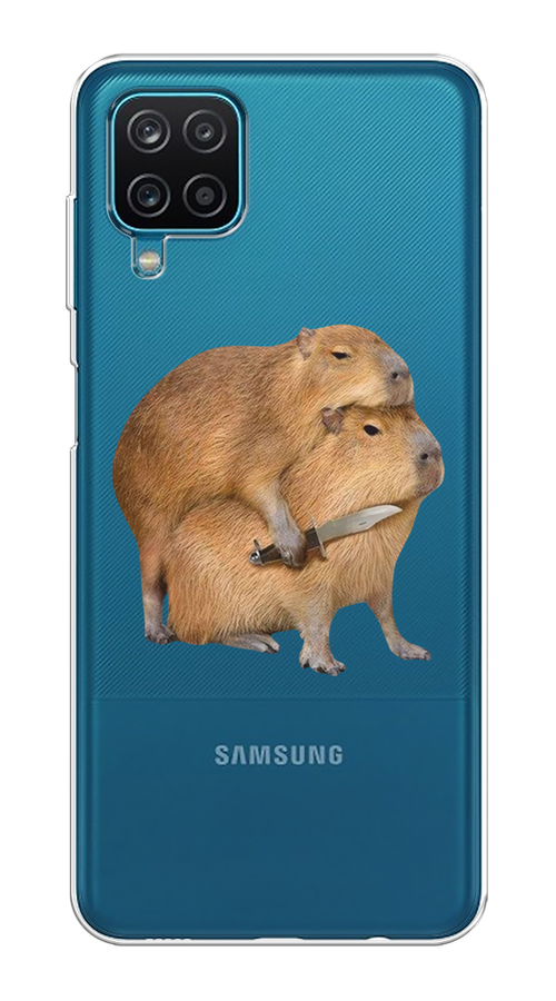 

Чехол на Samsung Galaxy A12/M12 "Капибара с ножом", Бежевый, 2101650-1