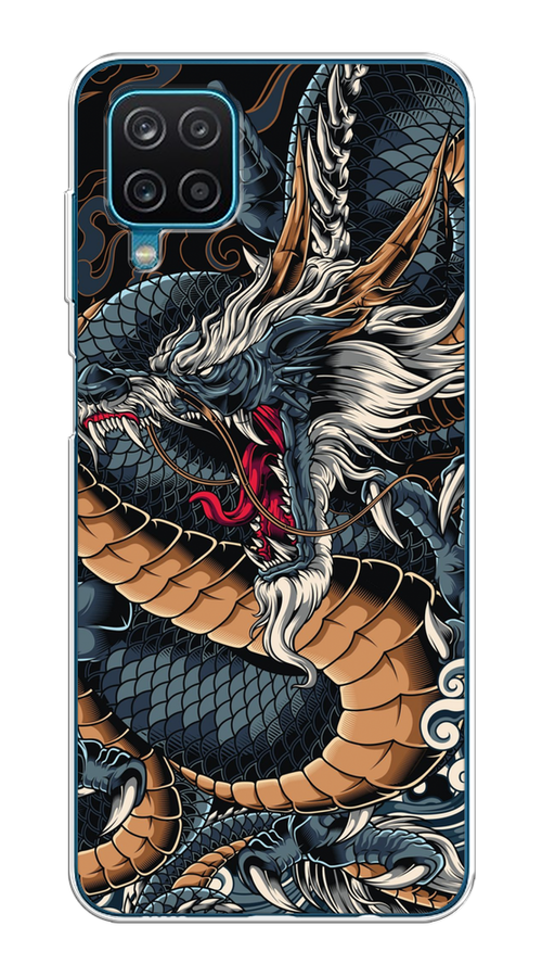 

Чехол на Samsung Galaxy A12/M12 "Japanese Dragon", Коричневый;черный;синий, 2101650-1