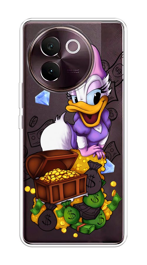 

Чехол на Vivo V30e "Rich Daisy Duck", Коричневый;белый;фиолетовый, 2610550-1