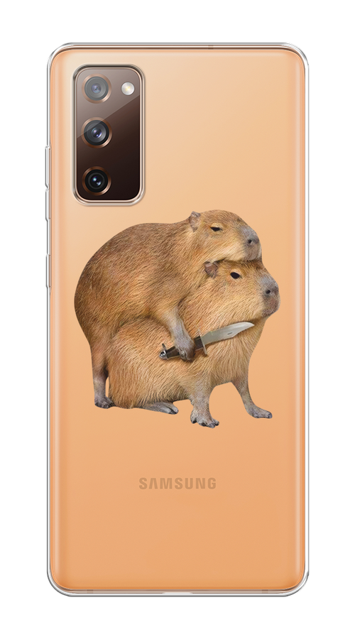 

Чехол на Samsung Galaxy S20 FE "Капибара с ножом", Бежевый, 2101350-1