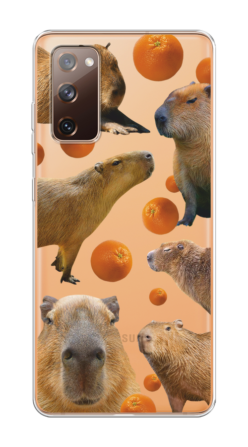 

Чехол на Samsung Galaxy S20 FE "Капибара и апельсины", Бежевый;оранжевый, 2101350-1