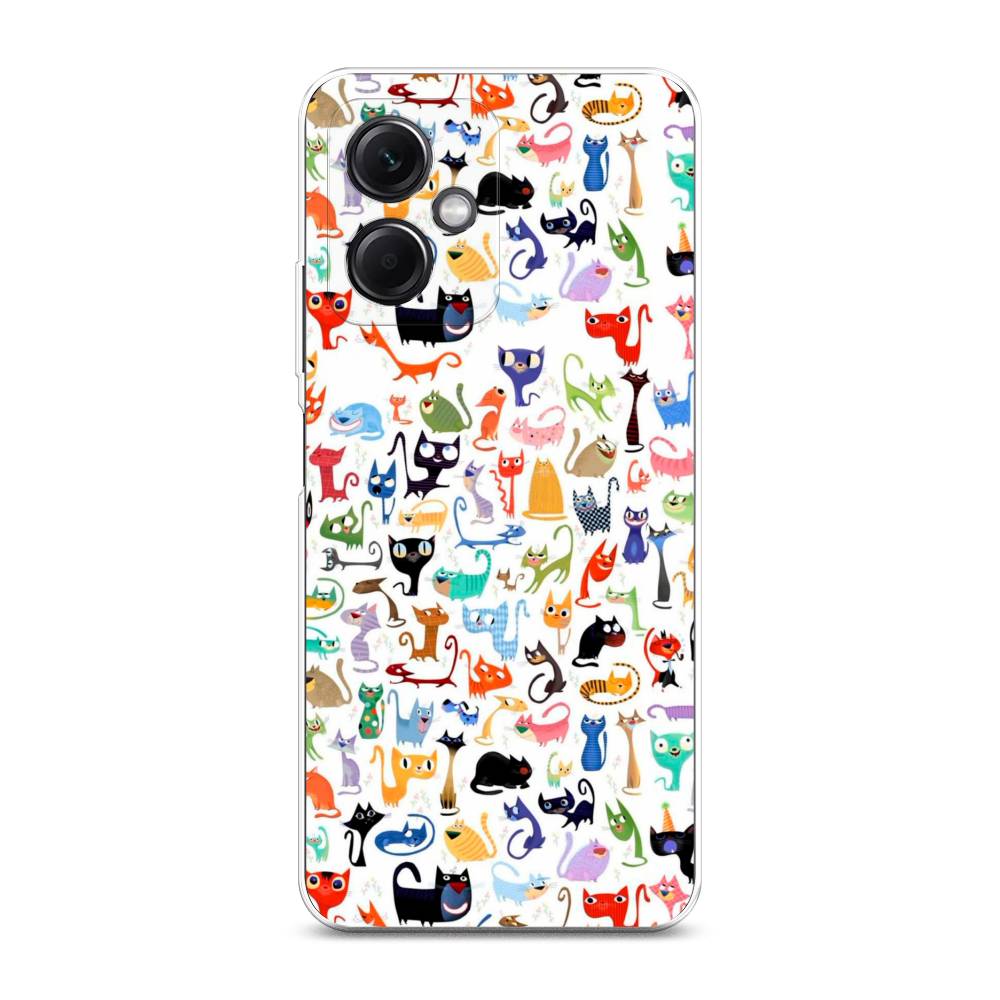 

Чехол на Xiaomi Redmi Note 12 5G "Цветные коты", Разноцветный, 316950-1