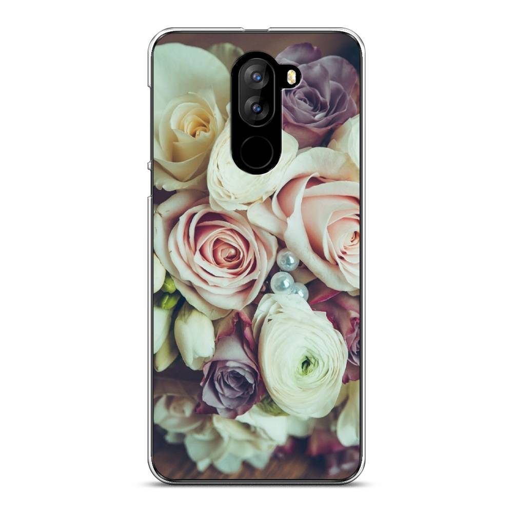 

Чехол на Doogee X60L "Свадебный букет", Белый;фиолетовый, 220550-2
