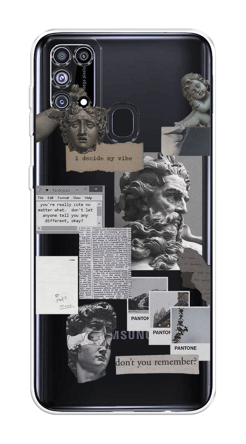 

Чехол на Samsung Galaxy M31 "Коллаж греческие скульптуры", Бежевый;серый, 2100750-1