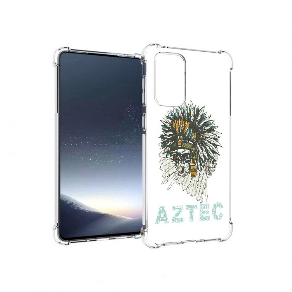 

Чехол MyPads Tocco для Samsung Galaxy A73 скелет индеец (PT226913.548.602), Прозрачный, Tocco