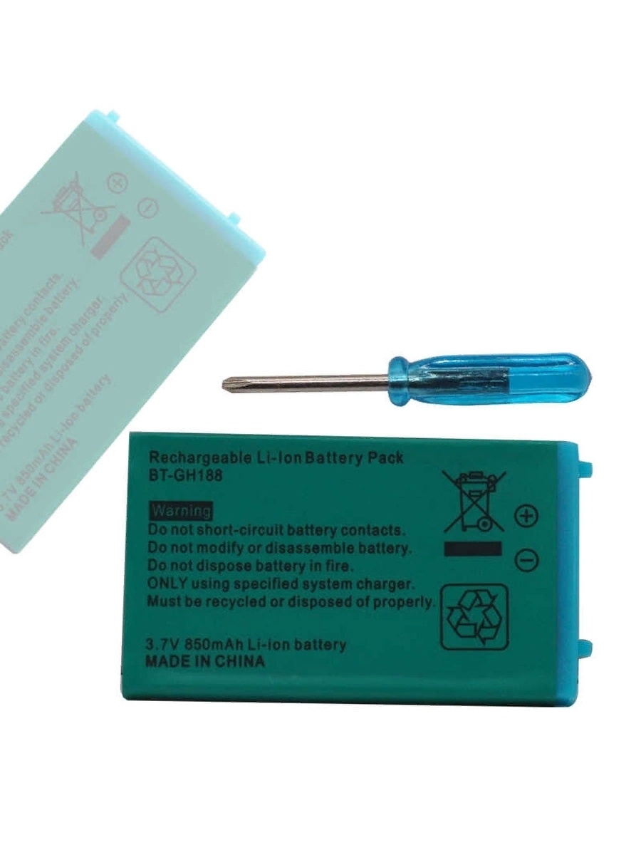 Аккумулятор для Game Boy Advance SP Li-ion 850mAh + отвертка
