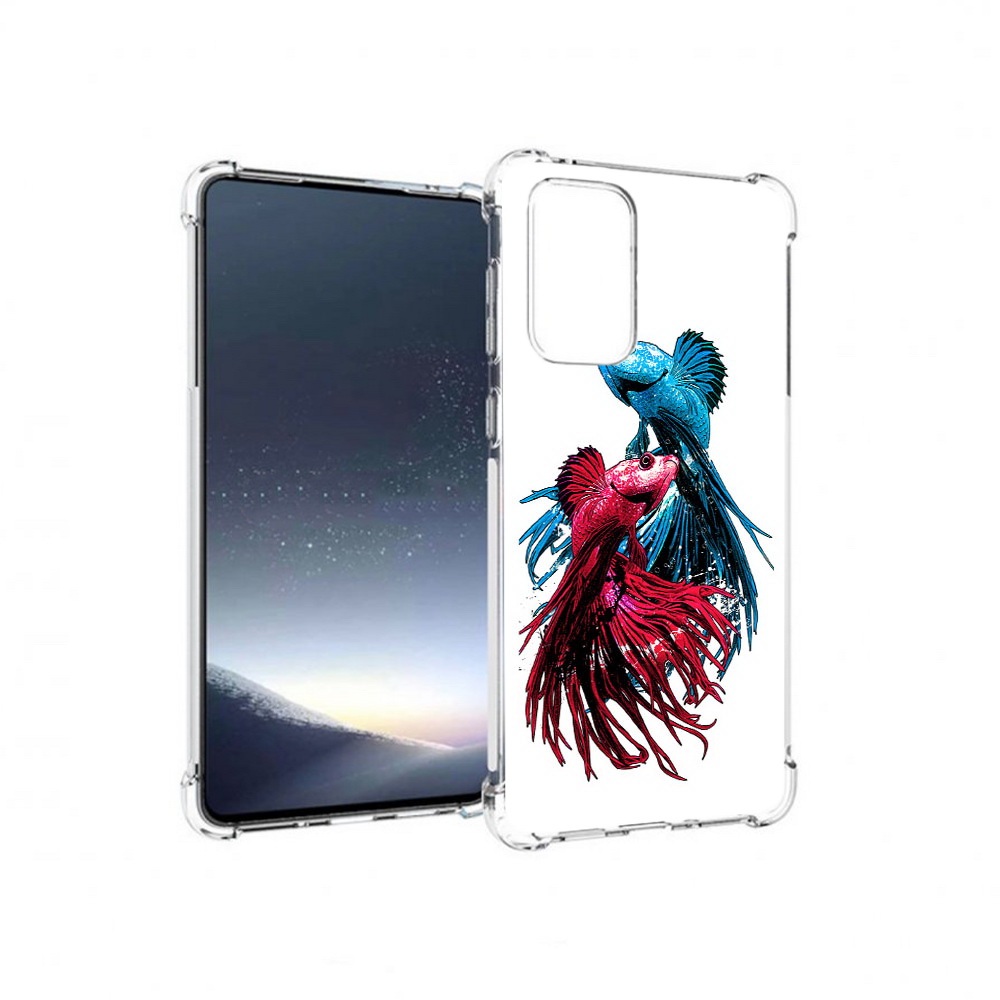 

Чехол MyPads Tocco для Samsung Galaxy A73 рыбы петушки (PT226913.548.592), Прозрачный, Tocco