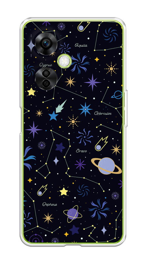 

Чехол на OnePlus Nord N30 5G/CE3 5G/CE3 Lite "Цветной космос", Желтый, 153750-2