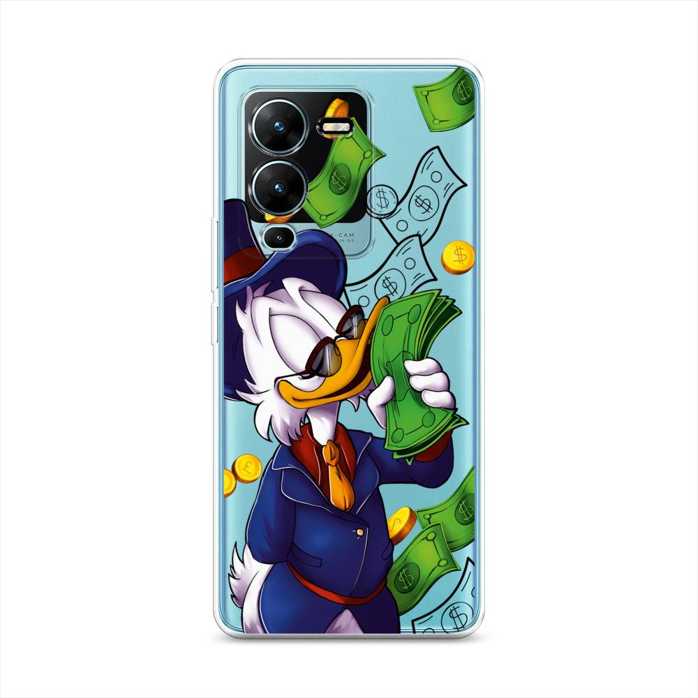 

Чехол на Vivo V25 Pro 5G "Scrooge McDuck with Money", Синий;зеленый;белый, 267450-6