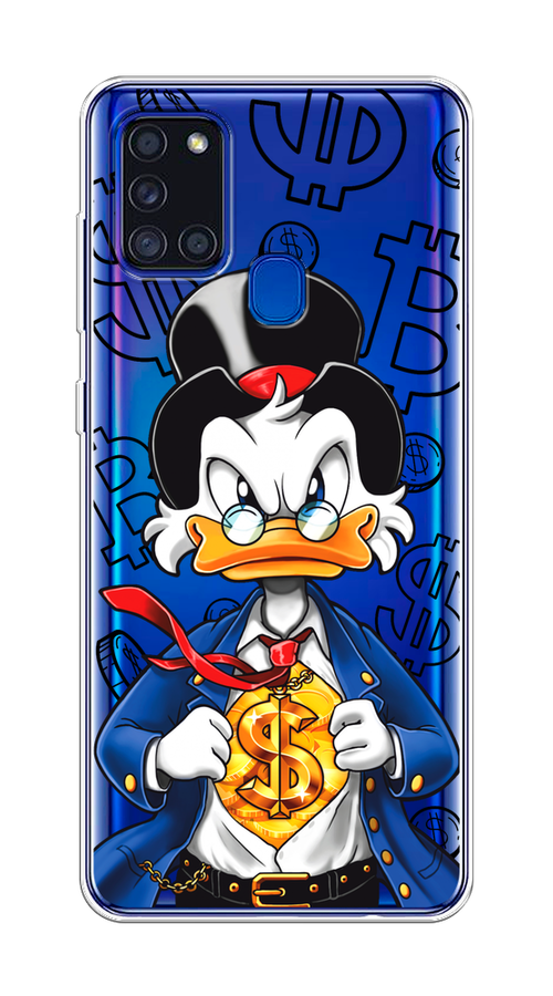 

Чехол на Samsung Galaxy A21s "Scrooge Goldman", Черный;белый;синий, 2100250-1