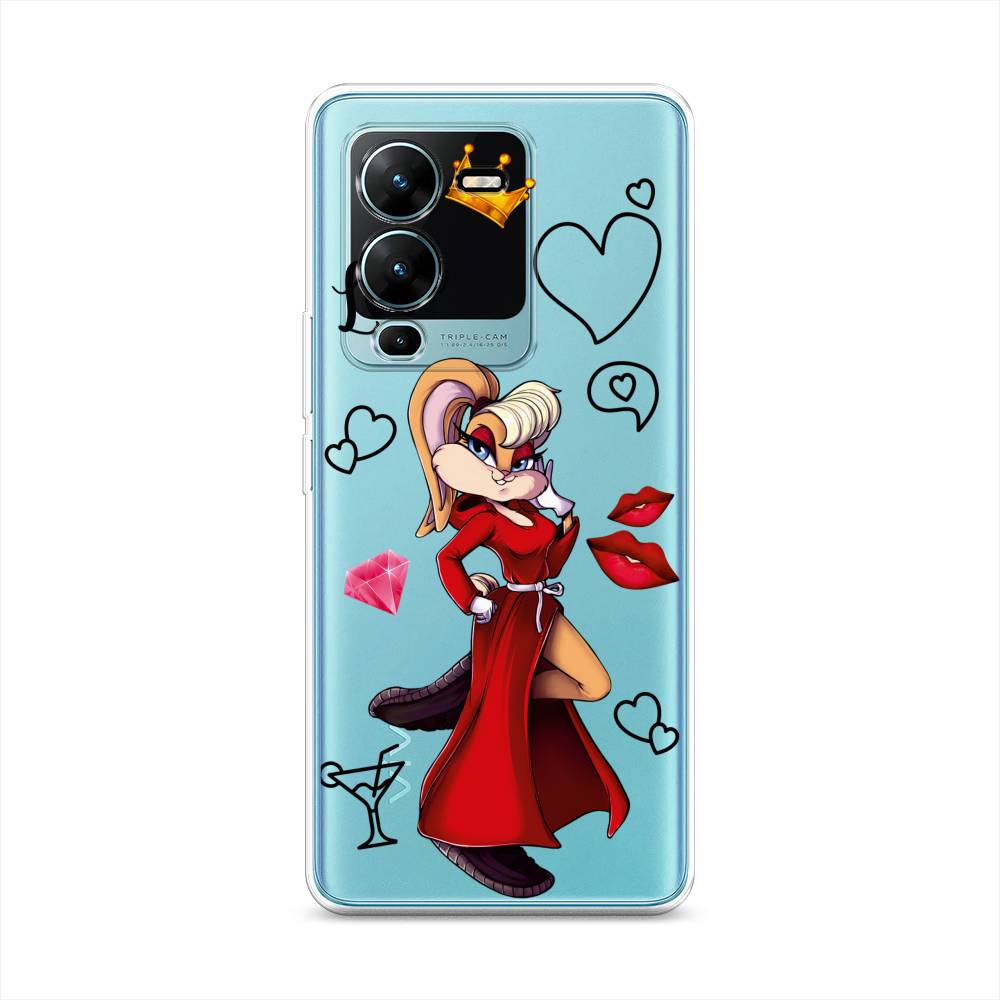 

Чехол на Vivo V25 Pro 5G "Rich Lola Bunny", Красный;бежевый;оранжевый, 267450-6