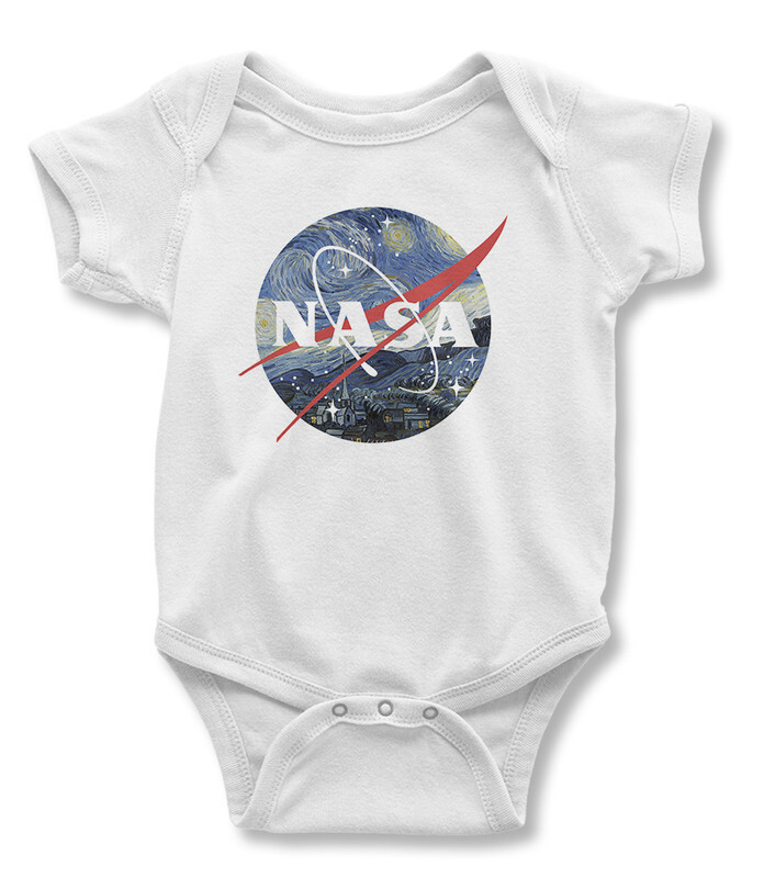 Боди детское WILD CHILD Наса / NASA / Винсент Ван Гог, цв.белый р.68