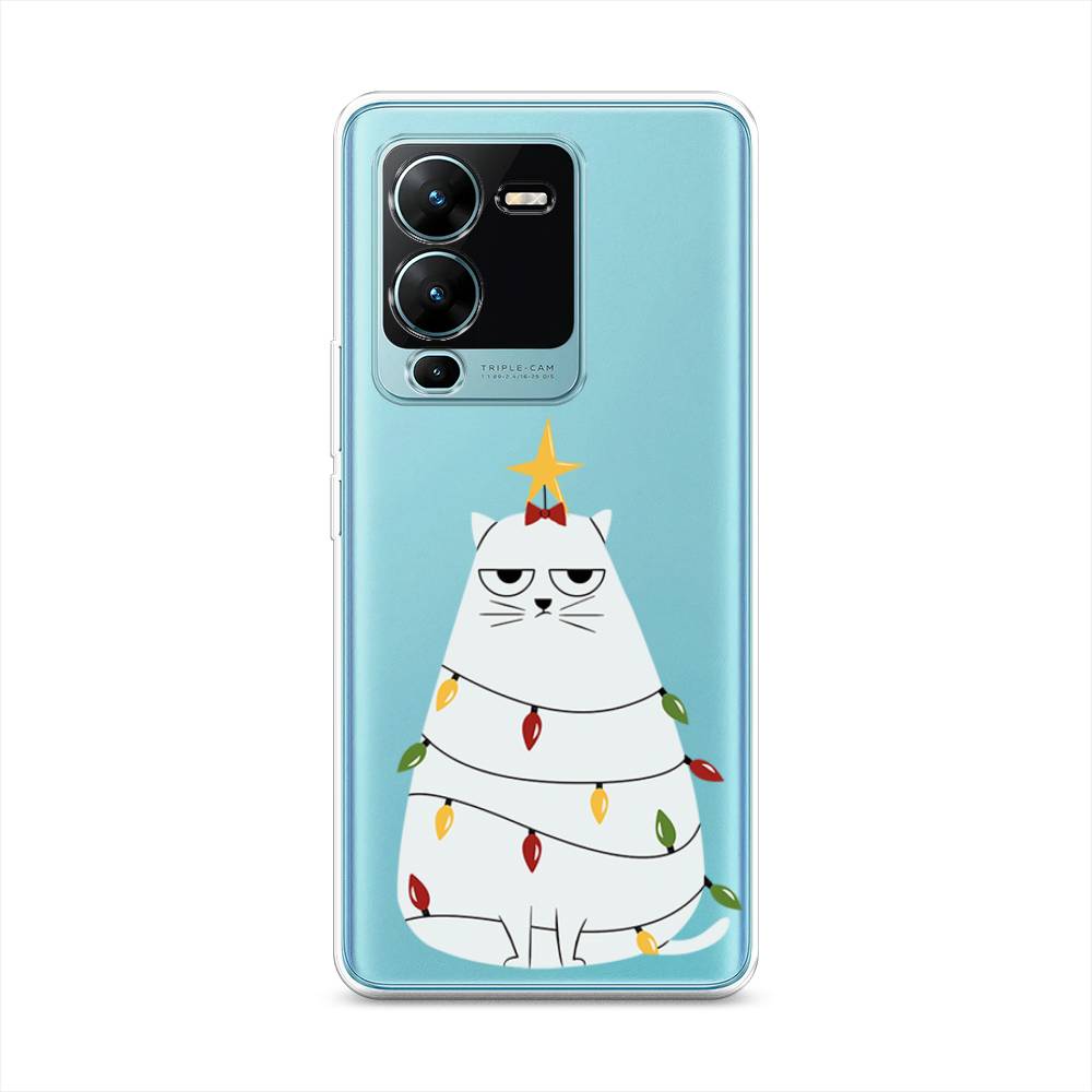 фото Чехол на vivo v25 pro 5g "котик в гирлянде" case place