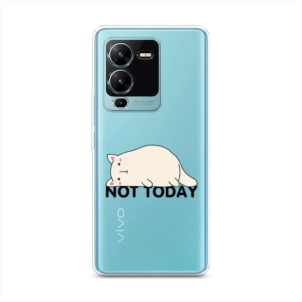 

Чехол на Vivo V25 Pro 5G "Cat not today", Белый;розовый;черный, 267450-1