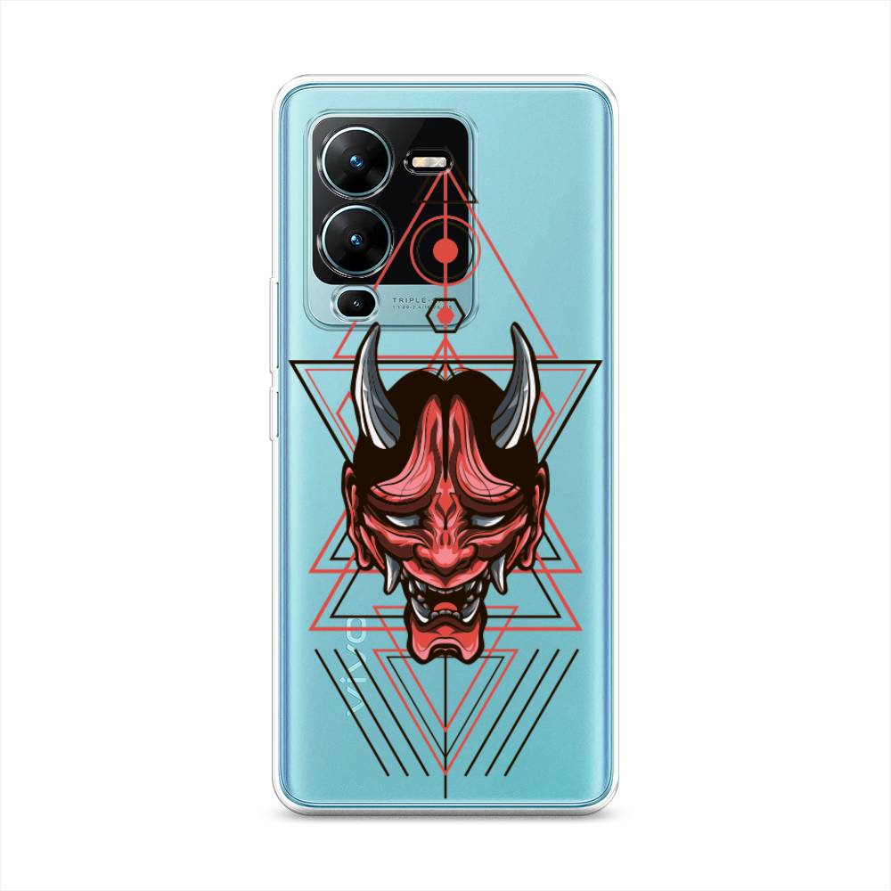 

Чехол на Vivo V25 Pro 5G "Hanya Oni mask", Серый;красный;черный, 267450-4