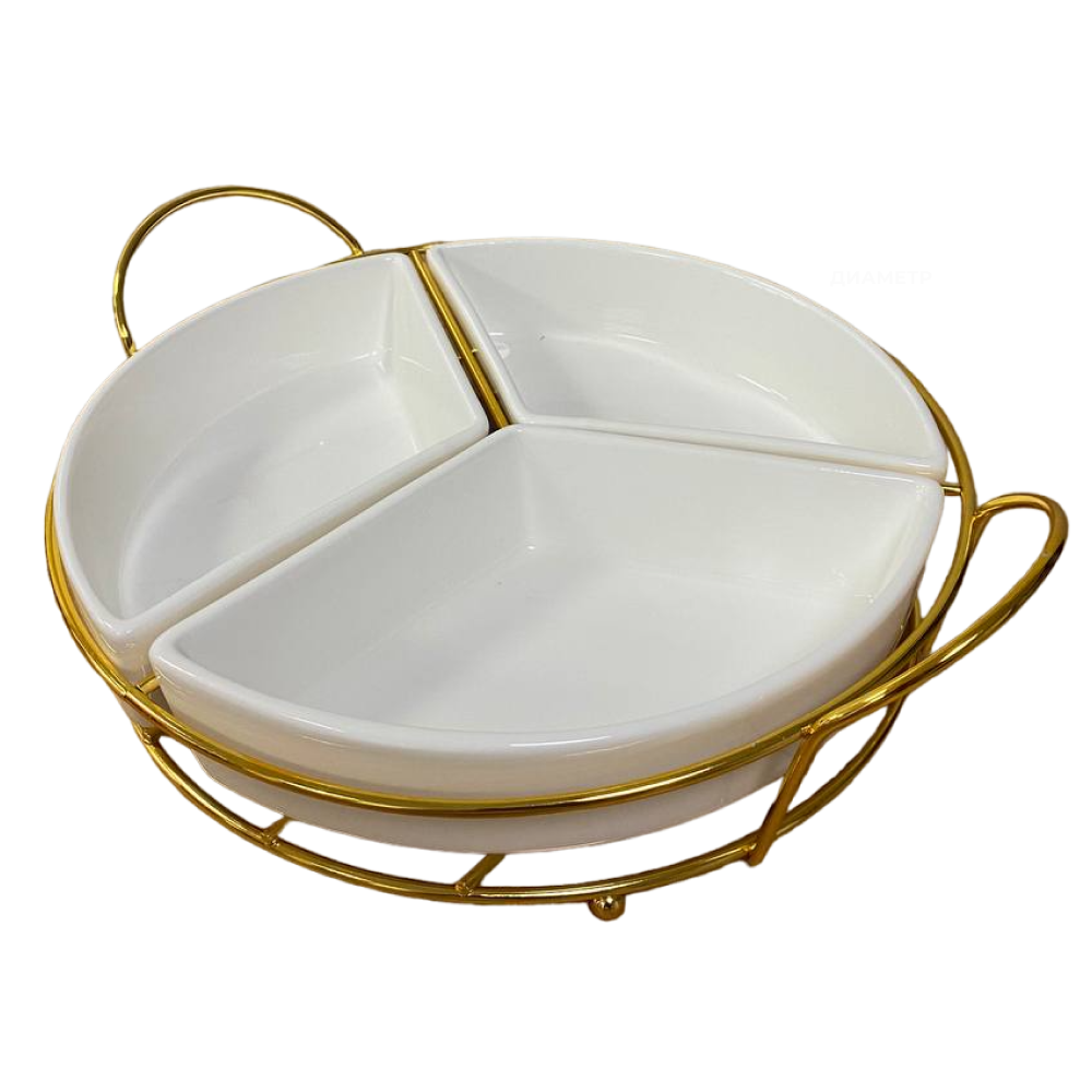 Менажница для закусок Shanly, сервировочная белая