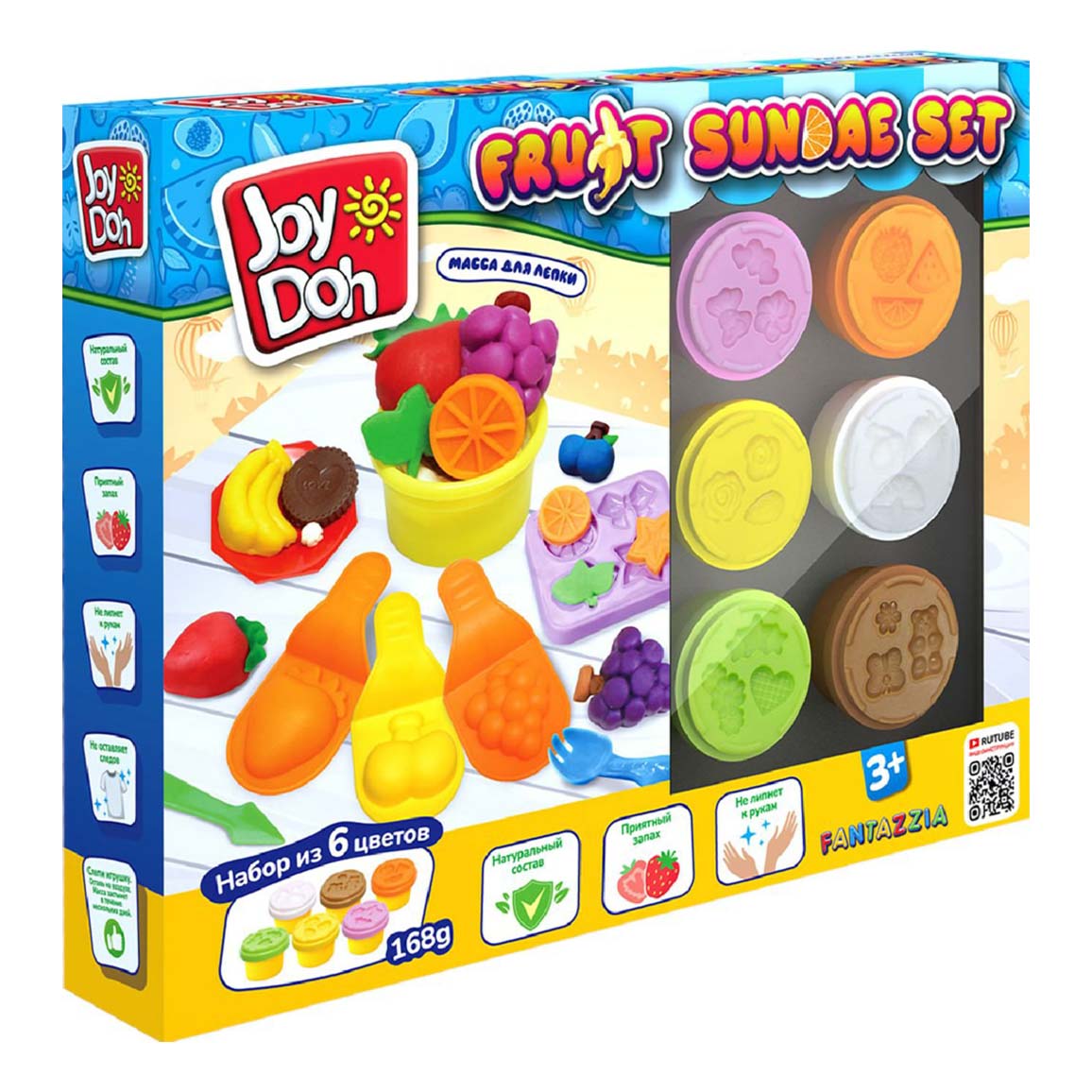 Масса для лепки Joy Doh Fruit Sundae set 168 г 6 цветов