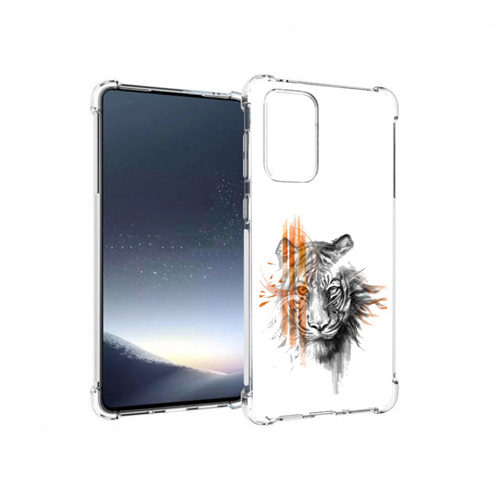 

Чехол MyPads Tocco для Samsung Galaxy A73 огненный тигр (PT226913.548.526), Прозрачный, Tocco