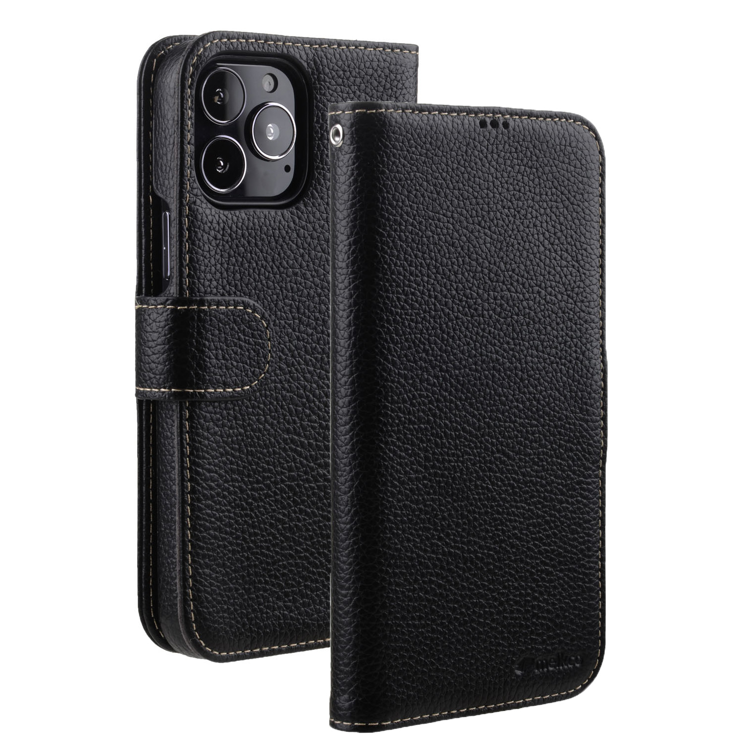 

Кожаный чехол книжка Melkco для Apple iPhone 14 Pro (6.1") - Wallet Book Type, черный, Wallet Book Type для iPhone 14 Pro