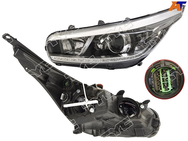 

Фара Kia Ceed 12-18 Lh (левый) Галоген, Led TYC арт. TG-223-1150LMLDEM2