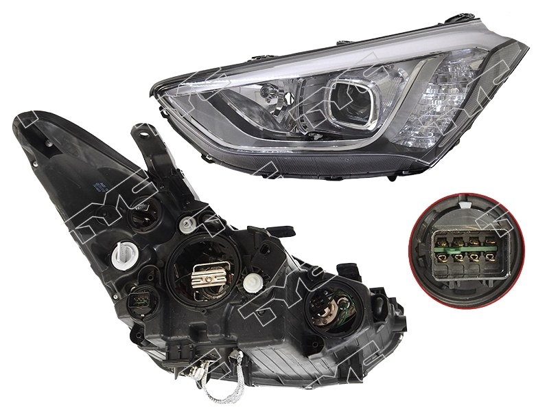 

Фара Hyundai Santa Fe 12-16 Lh (левый) Под Ксенон, С Корректором TYC арт. TG-221-1167LMLDH