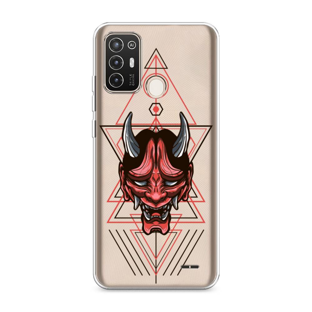 

Чехол на ZTE Blade A52 "Hanya Oni mask", Серый;красный;черный, 136250-4