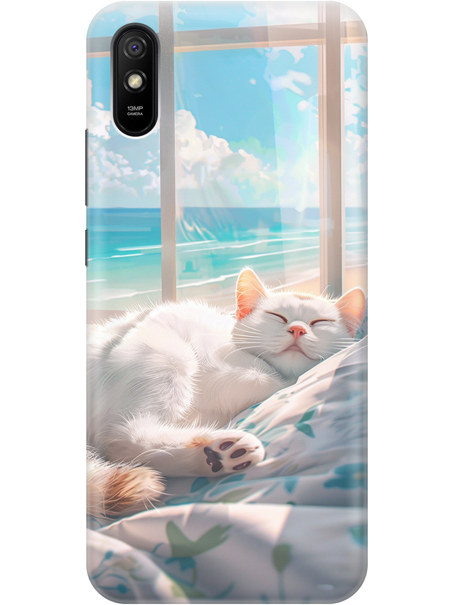 

Силиконовый чехол на Xiaomi Redmi 9A с принтом "Отдыхающий котик", Прозрачный;белый;голубой, 723276912