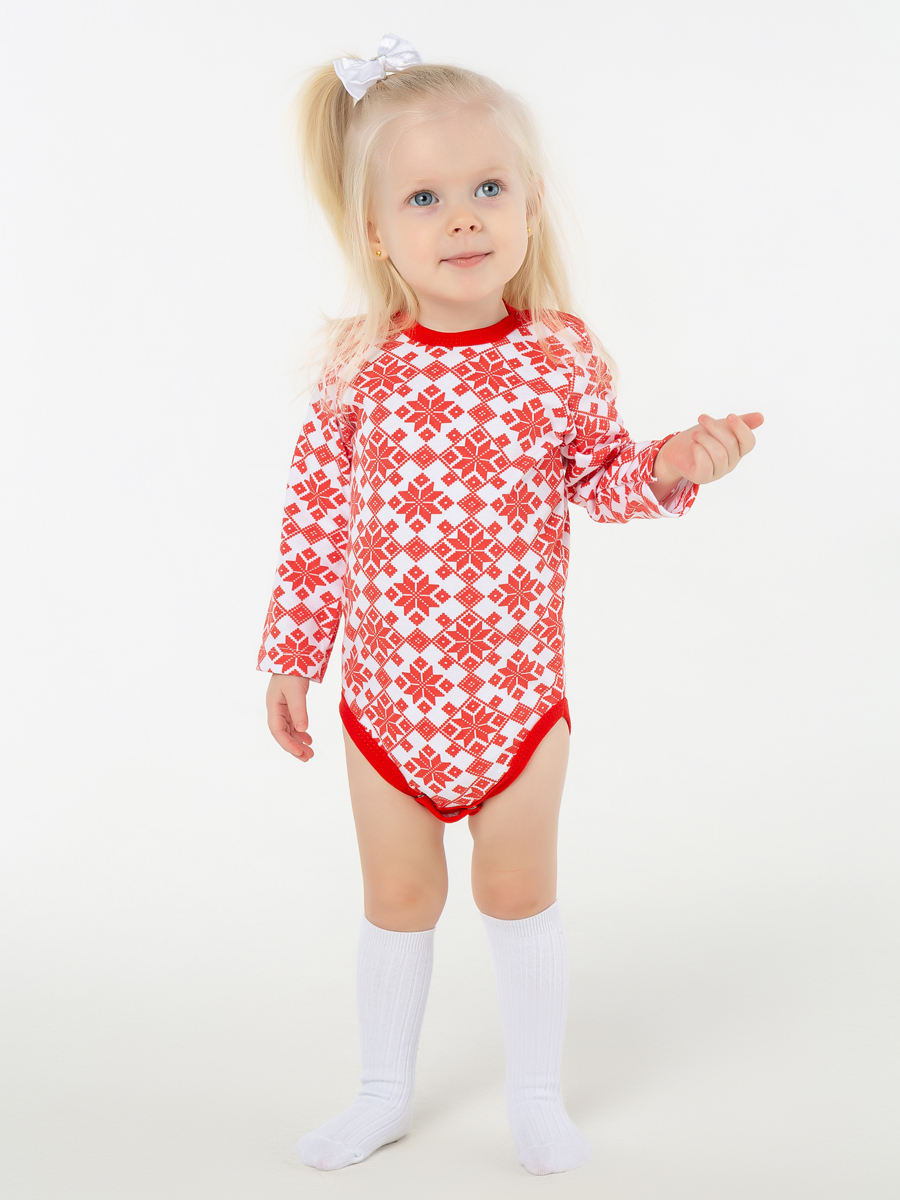 Боди детское КотМарКот 919321646, белый; красный, 62