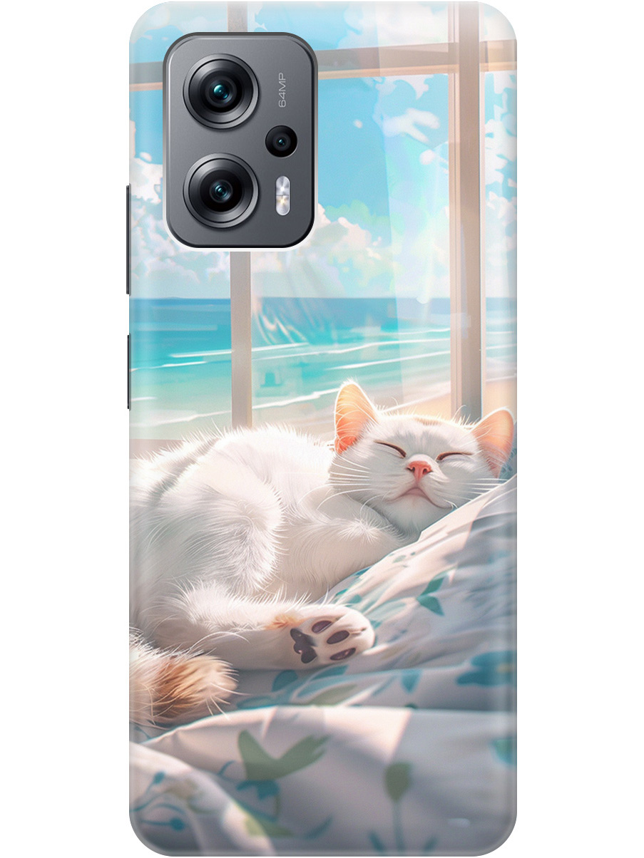 

Силиконовый чехол на Poco X4 GT / Xiaomi Redmi Note 11T Pro / 11T Pro+ с принтом 862218, Прозрачный;белый;голубой, 740187712
