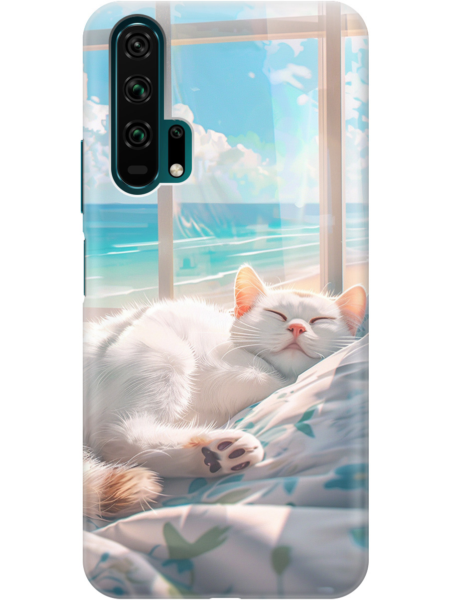 

Силиконовый чехол на Honor 20 Pro с принтом "Отдыхающий котик", Прозрачный;белый;голубой, 721700712