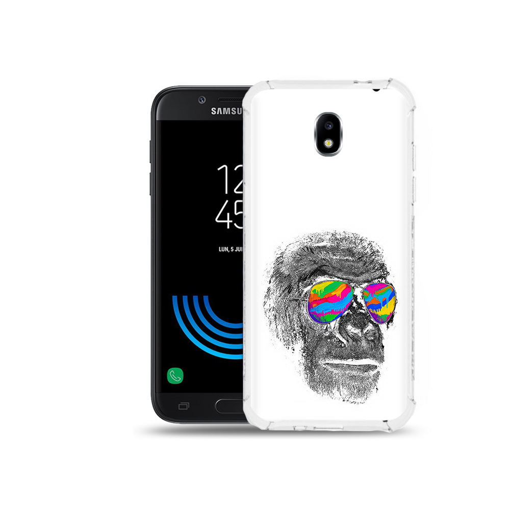 

Чехол MyPads Tocco для Samsung Galaxy J5 (2017) крутая обезьяна в очках, Прозрачный, Tocco