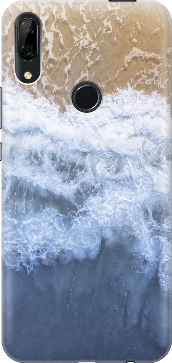 

Чехол на Honor 9X/9X Premium/Huawei P Smart Z/Y9 Prime (2019) "Океанская волны", Коричневый;синий, 6425