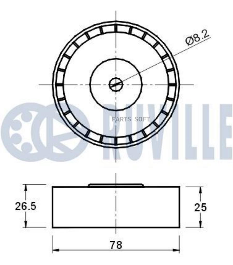 Ролик Приводного Ремня Vw Transporter 1990-2003 Ruville арт. 540762