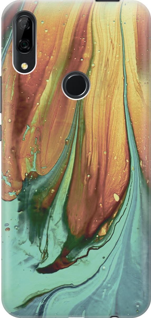 

Чехол на Honor 9X/9X Premium/Huawei P Smart Z/Y9 Prime (2019) "Смешение", Голубой;желтый, 6424