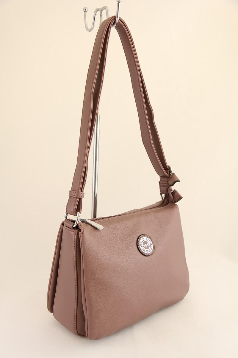 Сумка кросс-боди женская Polina & Eiterou 1366, коричневый