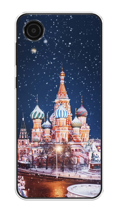 Чехол на Samsung Galaxy A03 Core "Москва 1" 2104750-1 коричневый,  синий,  белый