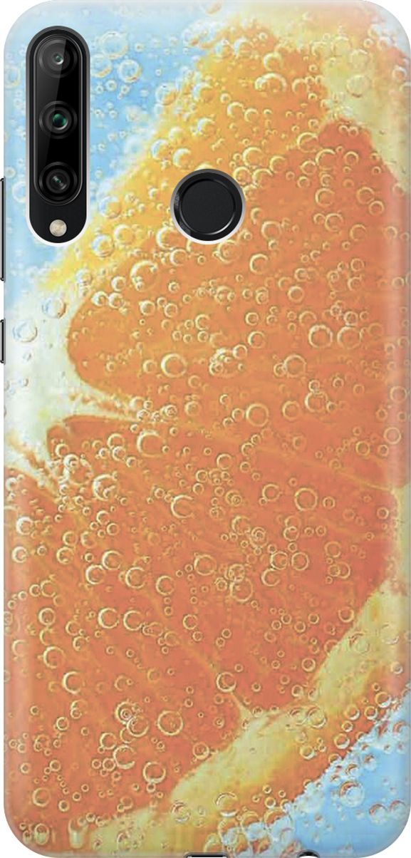 

Чехол на Honor 9C/Huawei P40 Lite E "Долька апельсина", Голубой;оранжевый, 6416