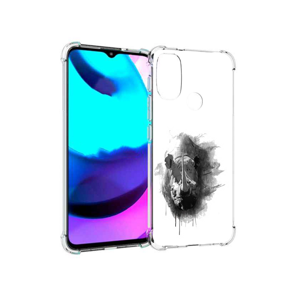 

Чехол MyPads Tocco для Motorola Moto E20 носорог (PT162039.356.523), Прозрачный, Tocco