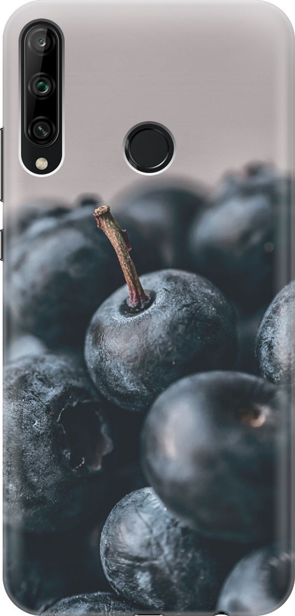 

Чехол на Honor 9C/Huawei P40 Lite E с принтом "Голубика", Розовый;черный, 6416