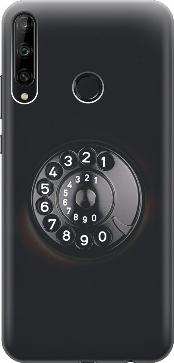 

Чехол на Honor 9C/Huawei P40 Lite E "Диск телефона", Серый;черный, 4492