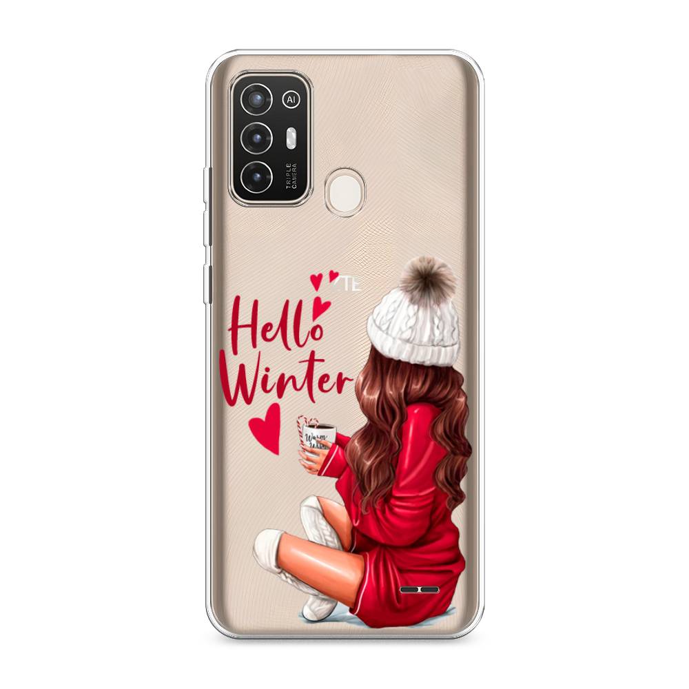 

Чехол на ZTE Blade A52 "Hello winter", Красный;белый;коричневый, 136250-5