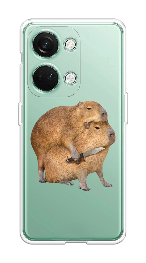 

Чехол на OnePlus Nord 3 "Капибара с ножом", Бежевый, 154050-1