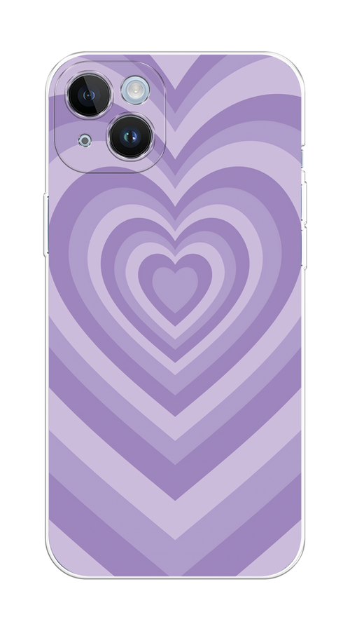 

Чехол на Apple iPhone 14 Plus "Violet heart latte", Фиолетовый, 15350-1