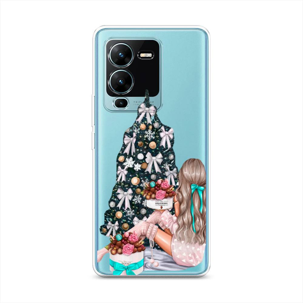 

Чехол на Vivo V25 Pro 5G "New Year", Зеленый;бежевый;голубой, 267450-5