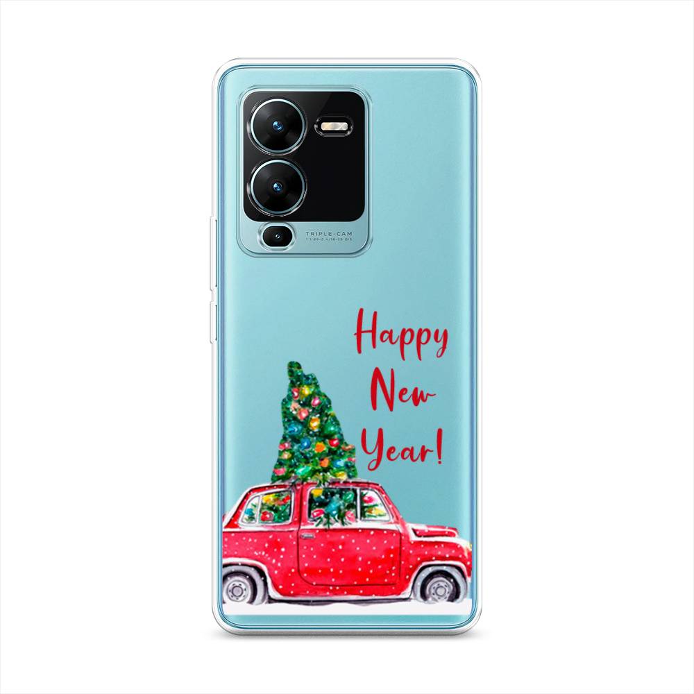 

Чехол на Vivo V25 Pro 5G "Happy New Year", Красный;зеленый, 267450-5