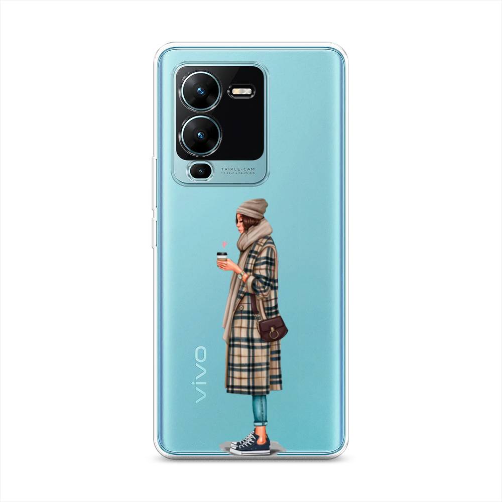 

Чехол на Vivo V25 Pro 5G "Утренний кофе", Коричневый;бежевый, 267450-6