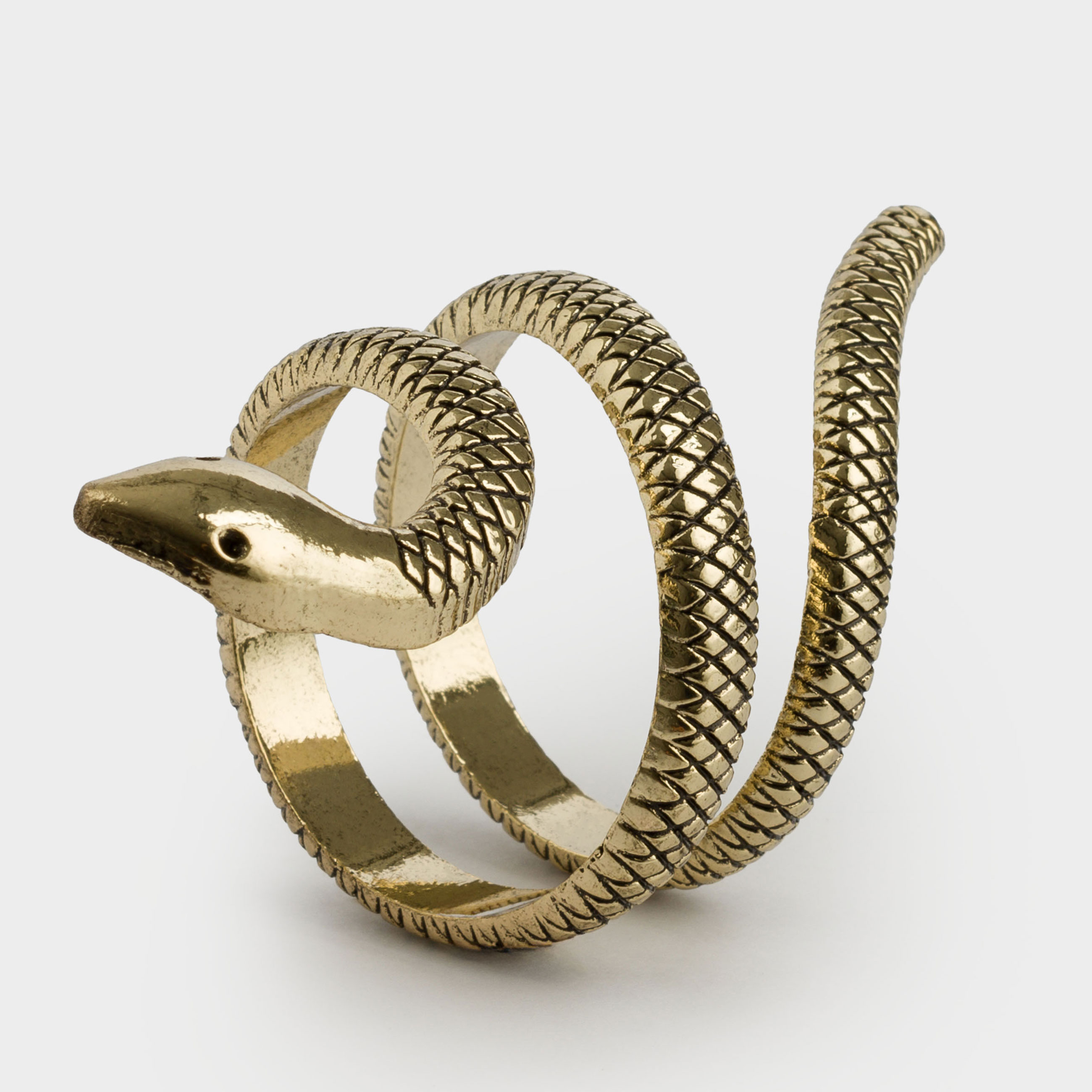 Кольцо для салфеток, 8 см, металл, бронзовое, Змея, Snake bronze