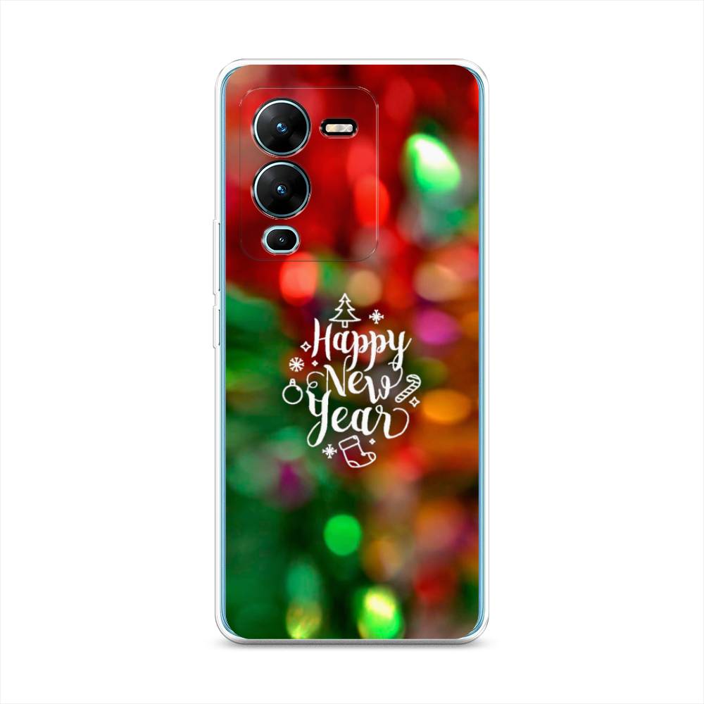 

Чехол на Vivo V25 Pro 5G "Новый Год на елке", Зеленый;красный;желтый, 267450-5