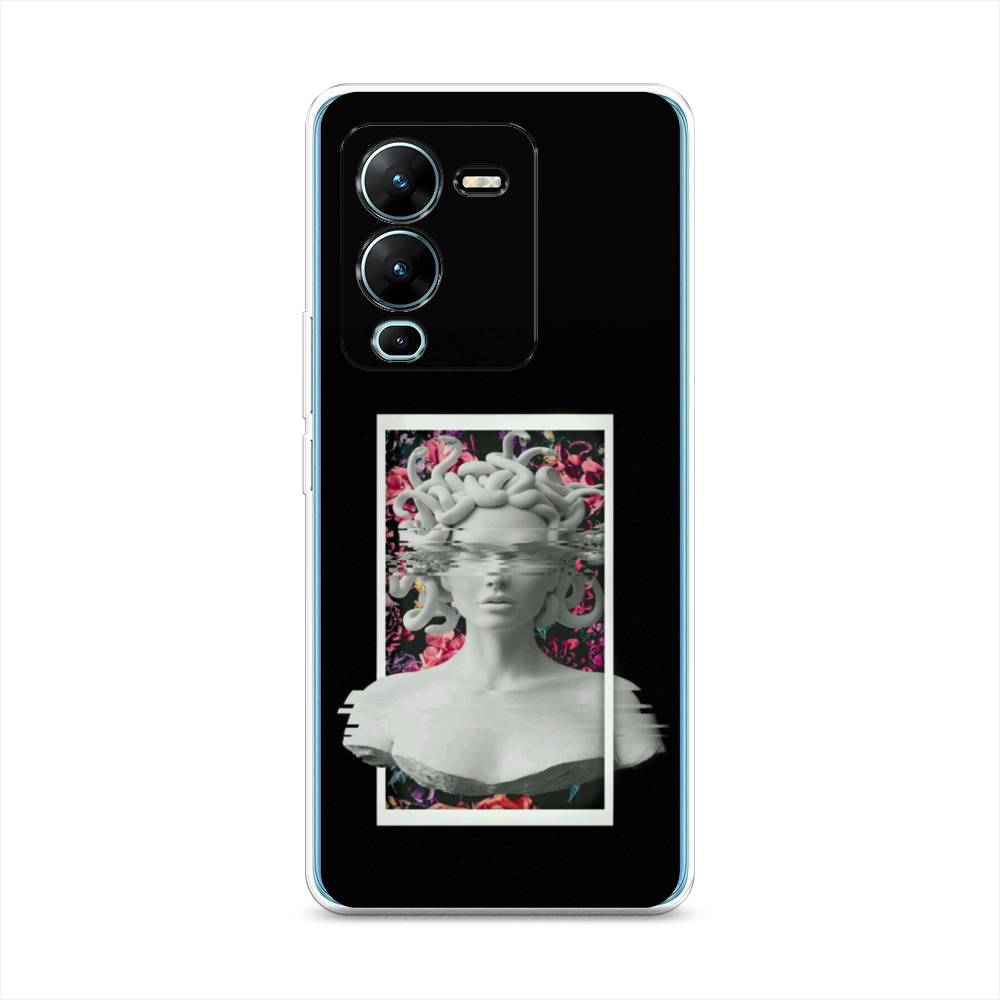 

Чехол на Vivo V25 Pro 5G "Web Punk Медуза Горгона", Черный;серый, 267450-6