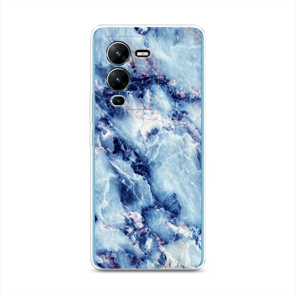 

Чехол на Vivo V25 Pro 5G "Мрамор с синими прожилками", Синий, 267450-3